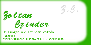 zoltan czinder business card